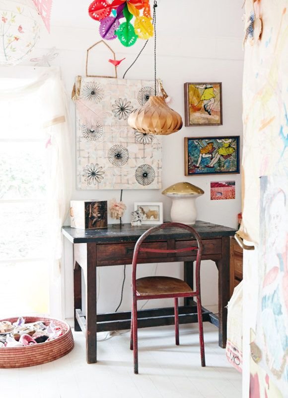 Escritorio con toque vintage