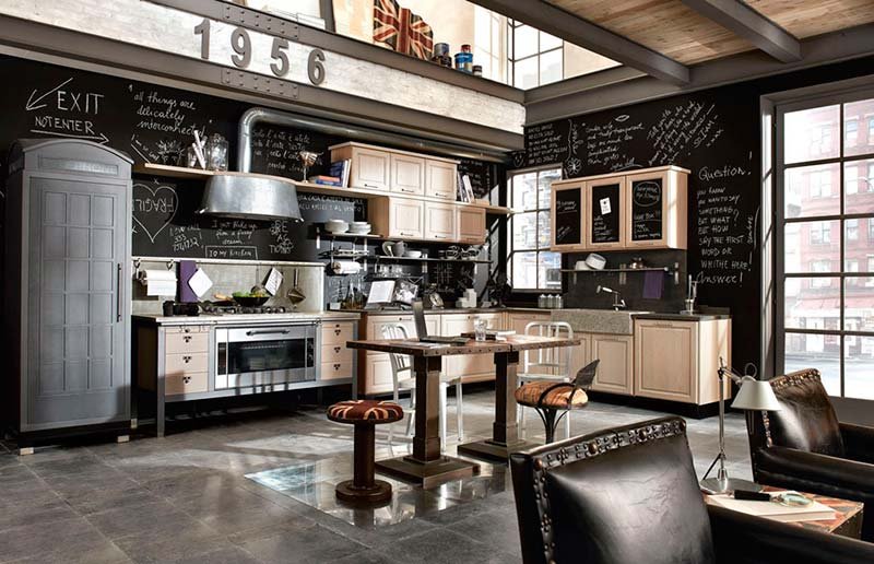 Cocina de estilo industrial