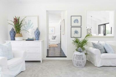 Antes y después en una casa estilo Hamptons