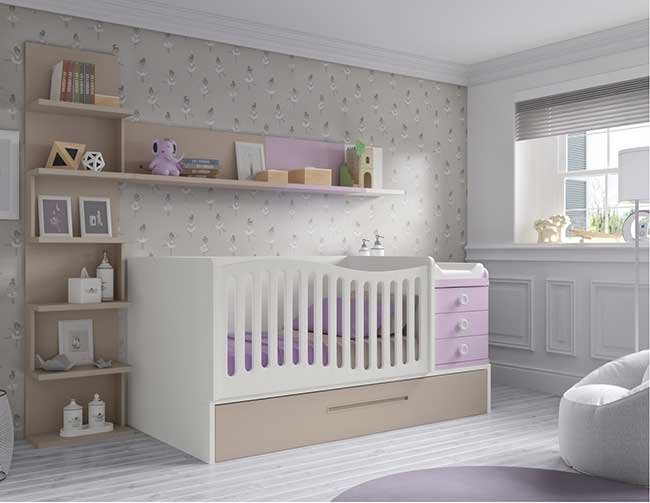 Dormitorio de bebé en tonos pastel