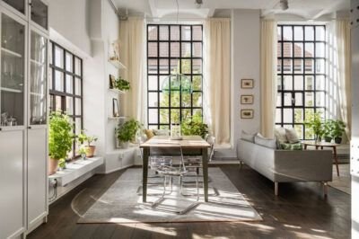 Ideas para ahorrar espacio que encontramos en este loft industrial y luminoso