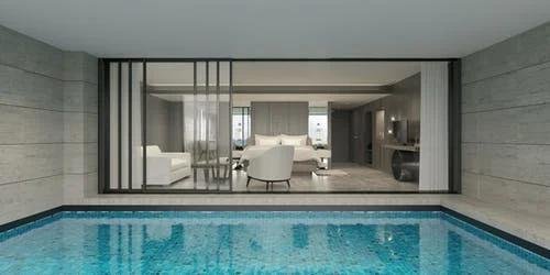 Casa con piscina interior