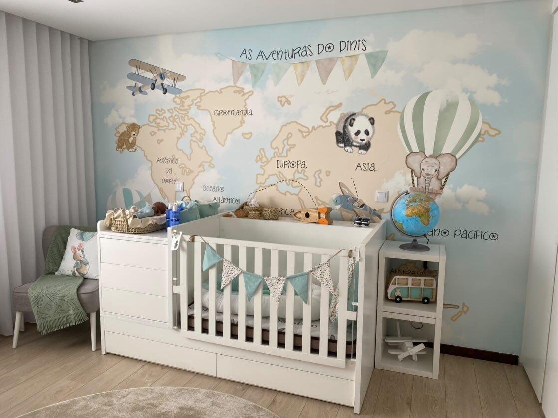 Papel pintado con mapa
