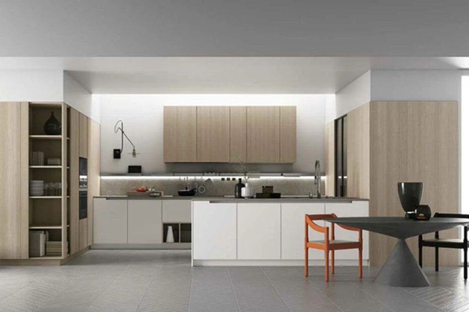 Cocina minimalista con isla