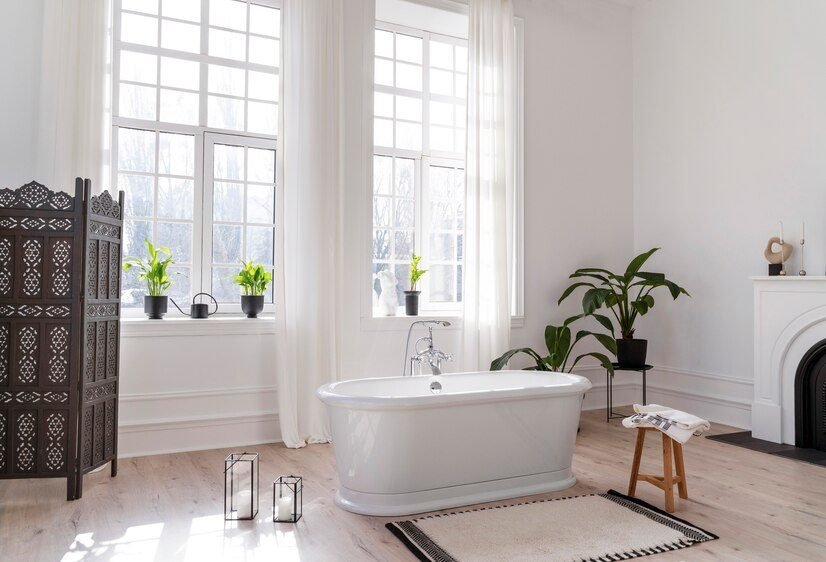 Baño con ventana de PVC