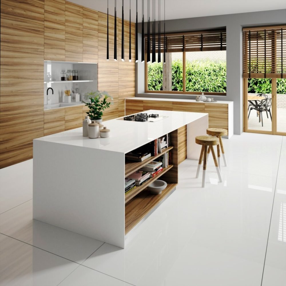 cocina moderna en blanco